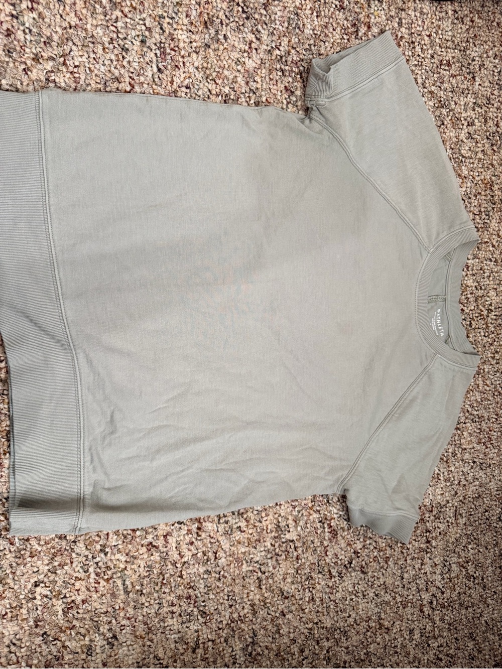 Athleta Short Sleeve Crewneck Top in Sage Green